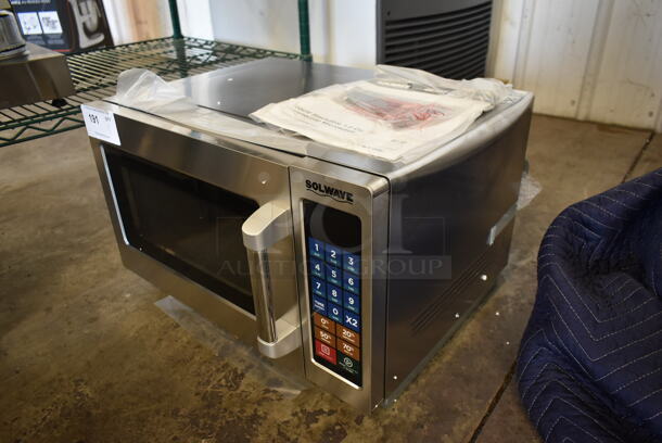 BRAND NEW SCRATCH AND DENT! 2023 Solwave 180MW112T Stainless Steel Commercial Countertop Microwave Oven. 120 Volts, 1 Phase.  - Image 2 of 7