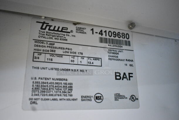True T-35F Stainless Steel Commercial 2 Door Reach In Freezer on Commercial Casters. 115 Volts, 1 Phase. Tested and Powers On But Does Not Get Cold - Image 7 of 7
