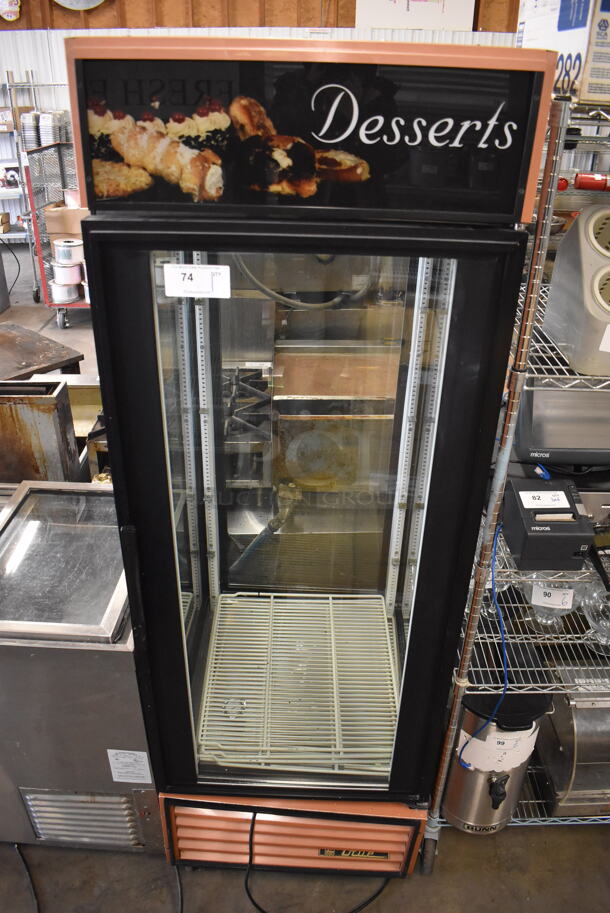 True G4SM-23 Metal Commercial Single Door Reach In Cooler Merchandiser on Commercial Casters. 115 Volts, 1 Phase. 27x32x82. Tested and Working! - Image 1 of 5