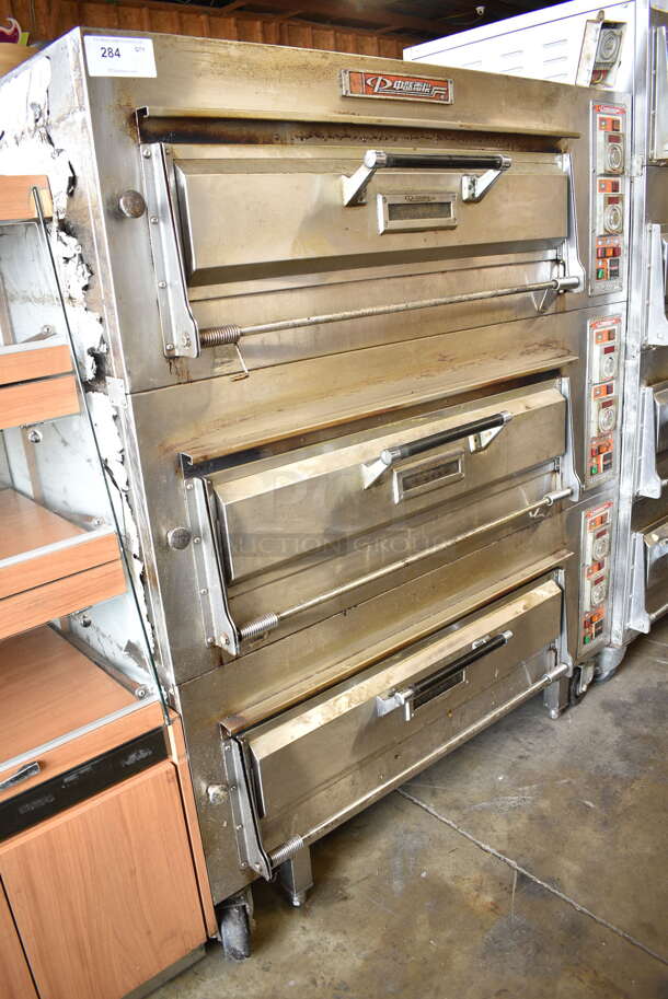 3 Stainless Steel Commercial Electric Powered Single Deck Bakery / Pizza Ovens. Appears To Be 240 Volts, 3 Phase. 3 Times Your Bid! - Image 1 of 9