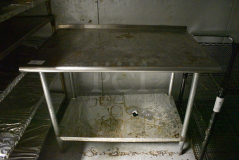 Stainless Steel Table w/ Metal Under Shelf. 48x30x37. (kitchen)