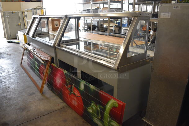 Duke Stainless Steel Commercial Subway Sandwich Make Line Prep Line w/ Lowering Sneeze Guards. 146x38x58 - Image 6 of 9