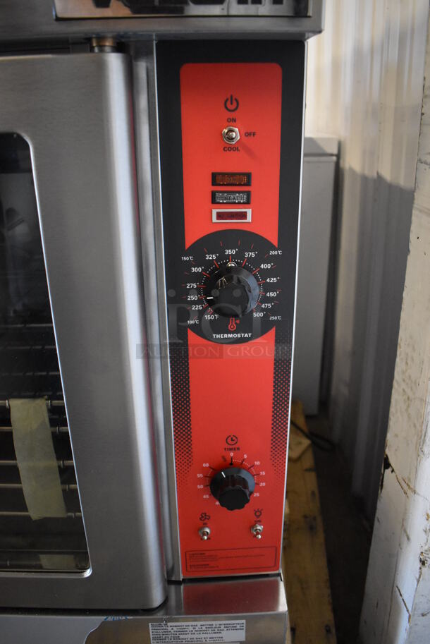 BRAND NEW SCRATCH AND DENT! LATE MODEL! Vulcan VC4GD-11D150K Stainless Steel Commercial Natural Gas Powered Full Size Convection Oven w/ View Through Doors, Metal Oven Racks and Thermostatic Controls. 40x31x31 - Image 2 of 7