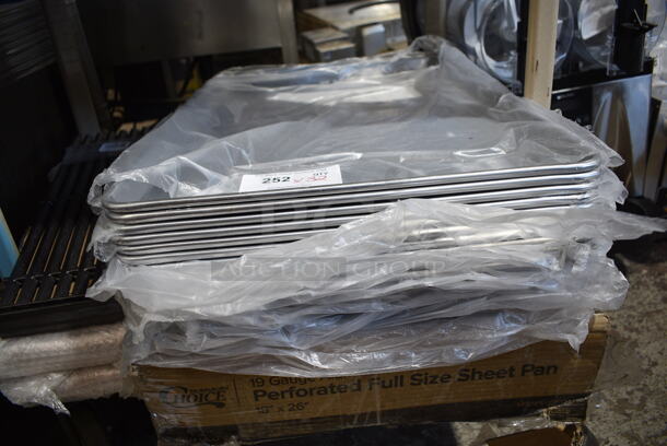 32 BRAND NEW SCRATCH AND DENT! Choice Metal Full Size Baking Pans Including Perforated. 32 Times Your Bid!  - Image 3 of 4
