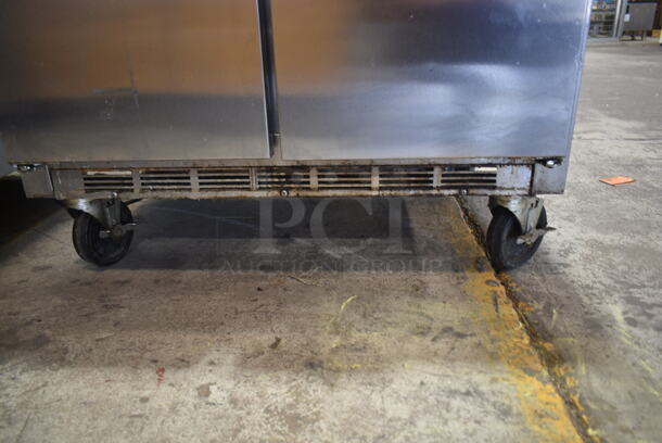 Beverage Air UCR34Y Stainless Steel Commercial 2 Door Undercounter Cooler on Commercial Casters. 115 Volts, 1 Phase. Tested and Working! - Image 3 of 6