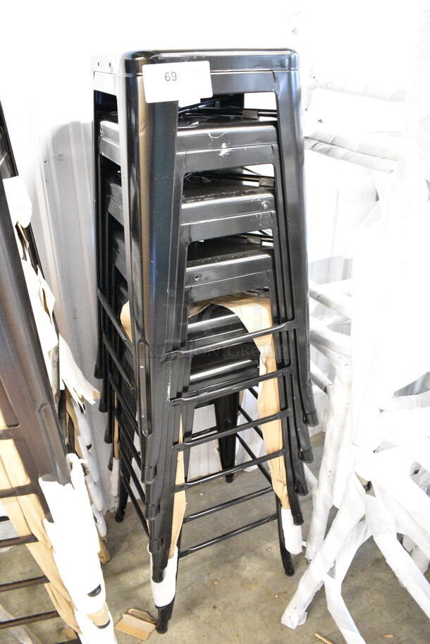 6 BRAND NEW SCRATCH AND DENT! Lancaster Table & Seating Alloy Series Onyx Outdoor Backless Barstool. 6 Times Your Bid! - Image 2 of 5
