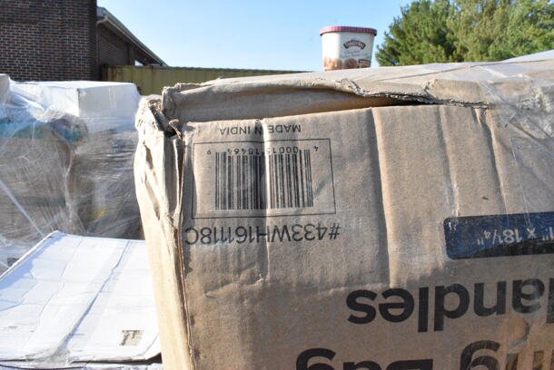 13 BRAND NEW Boxes Including 433WH161118C Choice 16" x 11" x 18 1/4" White Paper Customizable Shopping Bag with Handles - 200/Case,2 Box 1761PK8511BR Choice 8 1/2" x 11" Brown 2-View Single Pocket Menu Cover, 127CH12 Choice 12 oz. Clear RPET Hinged Deli Container - 200/Case, Solo Ultra Clear™ 32AC 32 oz. Customizable Clear PET Plastic Cold Cup - 500/Case, 130BKFKSX500 Choice Black Extra Heavy Weight Wrapped Plastic Cutlery Pack - 500/Case, 760SOUP8WPA Choice 8 oz. White Double Poly-Coated Paper Food Cup with Vented Paper Lid - 250/Case, 795KFT44RNPE Choice 44 oz. Round Kraft PE-Lined Microwavable Take-Out Container 7 5/16" x 2 5/8" - 300/Case. 13 Times Your Bid!  - Image 4 of 12