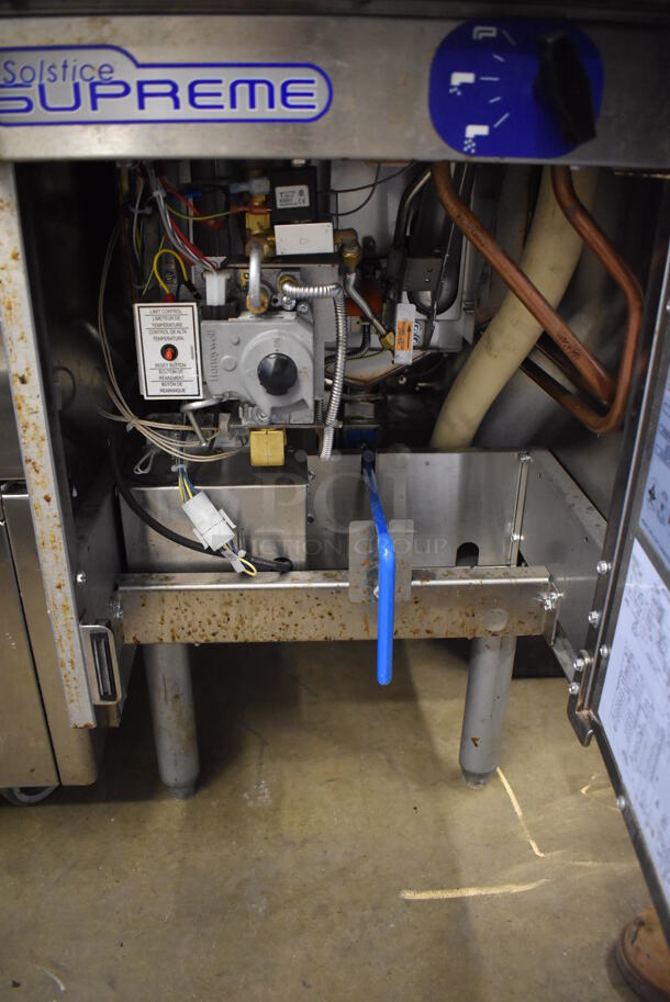 2020 Pitco Frialator SSPG14 Solstice Supreme Stainless Steel Commercial Floor Style Natural Gas Powered Pasta Cooker w/ Metal Bin and Lid. 60,000 BTU. 15.5x36x49 - Image 5 of 7