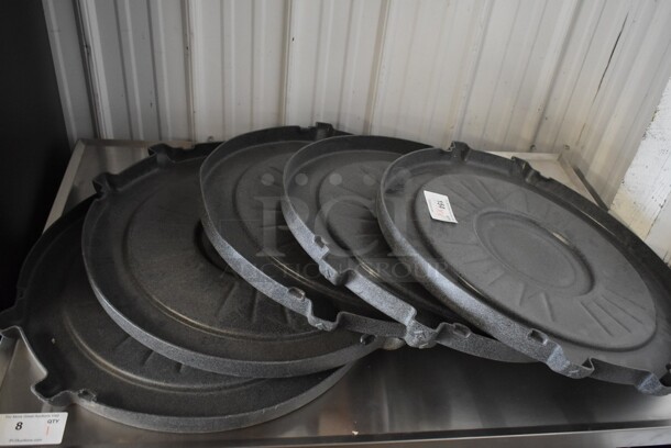 ALL ONE MONEY! Lot of 5 Toger Gray Trash Can Lids. 