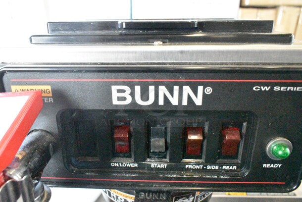 Bunn CWTF15 Stainless Steel Commercial Countertop 3 Burner Coffee Machine w/ Poly Brew Basket. 120 Volts, 1 Phase.  - Image 2 of 8