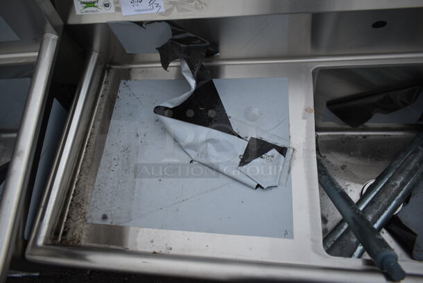 BRAND NEW SCRATCH AND DENT! Regency 600S1181824 LFT Stainless Steel Commercial Single Bay Sink w/ Left Side Drain Board. Bay 18x18. Drain Board 22x20 - Image 3 of 6