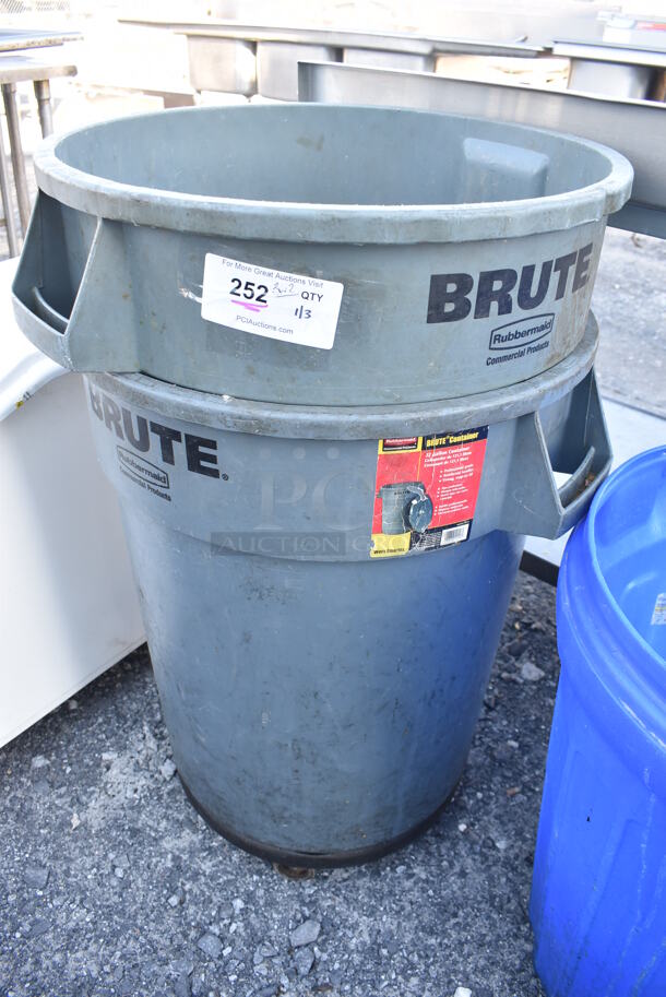 3 Poly Trash Cans w/ 2 Trash Can Dollies. 26x2232, 21x21x28. 3 Times Your Bid! - Image 2 of 3