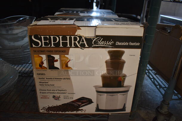 2 Boxes of NEW Sephra Classic Chocolate Fountains. 2 Times Your Bid!