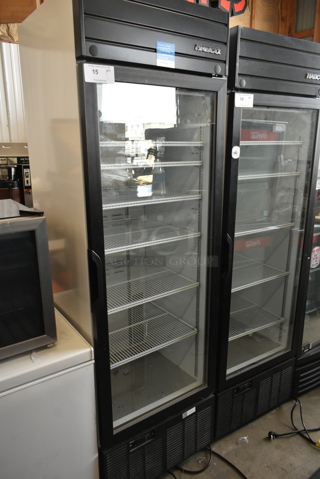 2019 Habco SE18 Metal Commercial Single Door Reach In Cooler Merchandiser w/ Poly Coated Racks. 115 Volts, 1 Phase. Tested and Working!