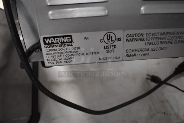 Waring WCT800RC Stainless Steel Commercial Countertop 4 Slot Toaster. 120 Volts, 1 Phase. 12x13x9 - Image 5 of 5