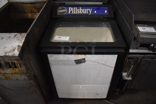 Metal Commercial Chest Cooler Merchandiser on Casters. 115 Volts, 1 Phase. 23x22x34. Tested and Working!