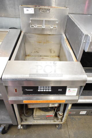 Frymaster Stainless Steel Commercial Natural Gas Powered Pasta Cooker on Commercial Casters. 
