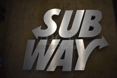 ALL ONE MONEY! Lot of 6 Gray Letters to SUBWAY. Includes 12x1x14