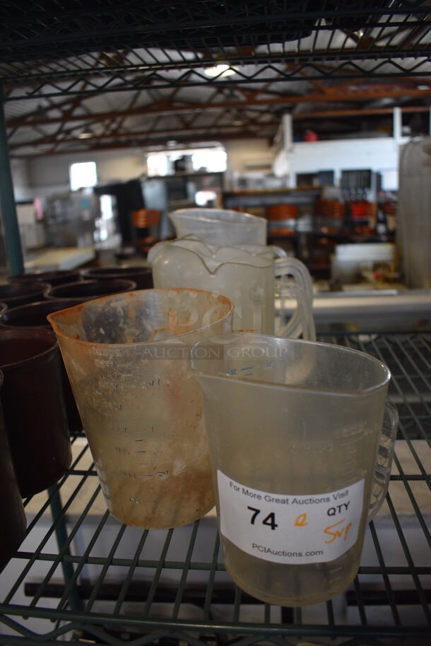 ALL ONE MONEY! Lot of 5 Various Poly Pitchers! Includes 6x5x6.5 - Image 1 of 4