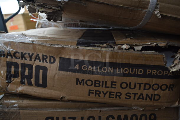 BRAND NEW SCRATCH AND DENT! Backyard Pro 554BPM4G 4 Gallon Liquid Propane Mobile Outdoor Fryer Stand - Image 2 of 2