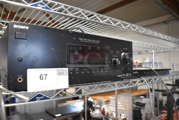 2 Various Items; Sony STR-DG520 Multi Channel AV Receiver and Sony DVP-NS611H CD/DVD Player. Includes 17x11x6. 2 Times Your Bid!
