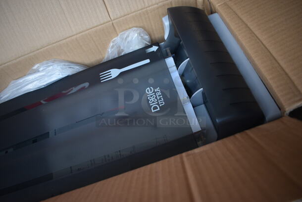 BRAND NEW IN BOX! Dixie Gray Poly Plastic Fork Dispenser.  - Image 3 of 3