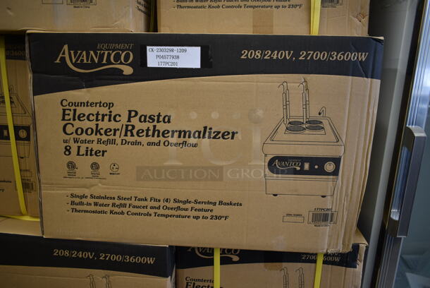 PALLET LOT of 17 BRAND NEW SCRATCH AND DENT! Avantco 177PC201 Stainless Steel Commercial Countertop Single Tank 8 Liter Electric Pasta Cooker / Rethermalizer. Stock Picture Used as Gallery. 17 Times Your Bid! - Image 3 of 7