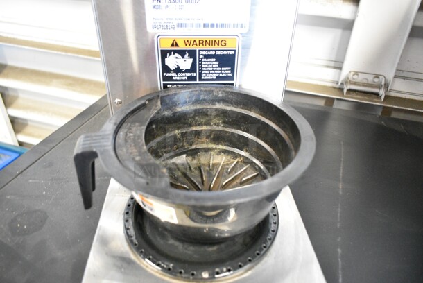2021 Bunn VP17-2 Stainless Steel Commercial 2 Burner Coffee Machine w/ Poly Brew Basket. 120 Volts, 1 Phase.  - Image 6 of 7