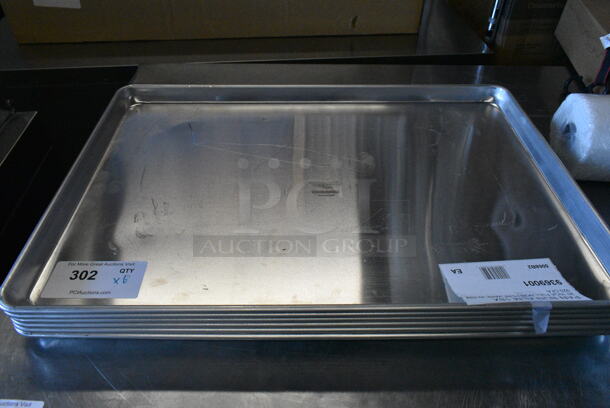 6 BRAND NEW SCRATCH AND DENT! 9369001 Vollrath 9001 Wear-Ever Full Size 16 Gauge 18" x 26" Wire in Rim Aluminum Bun / Sheet Pan. 6 Times Your Bid!  - Image 1 of 2