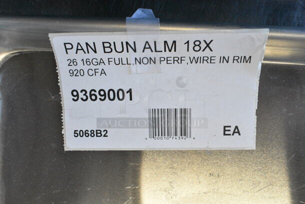 6 BRAND NEW SCRATCH AND DENT! 9369001 Vollrath 9001 Wear-Ever Full Size 16 Gauge 18" x 26" Wire in Rim Aluminum Bun / Sheet Pan. 6 Times Your Bid!  - Image 2 of 2