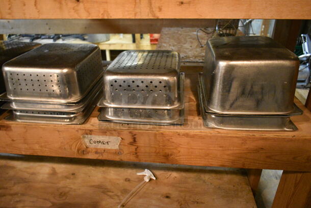 ALL ONE MONEY! 2 Tier Lot of Various Items Including Stainless Steel Drop In Bins and Silverware. (basement)  - Image 10 of 12