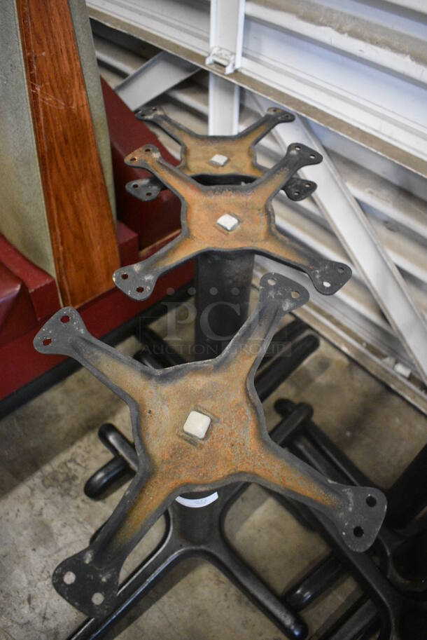 3 Black Metal Table Bases. 31x25x28. 3 Times Your Bid! - Image 3 of 3