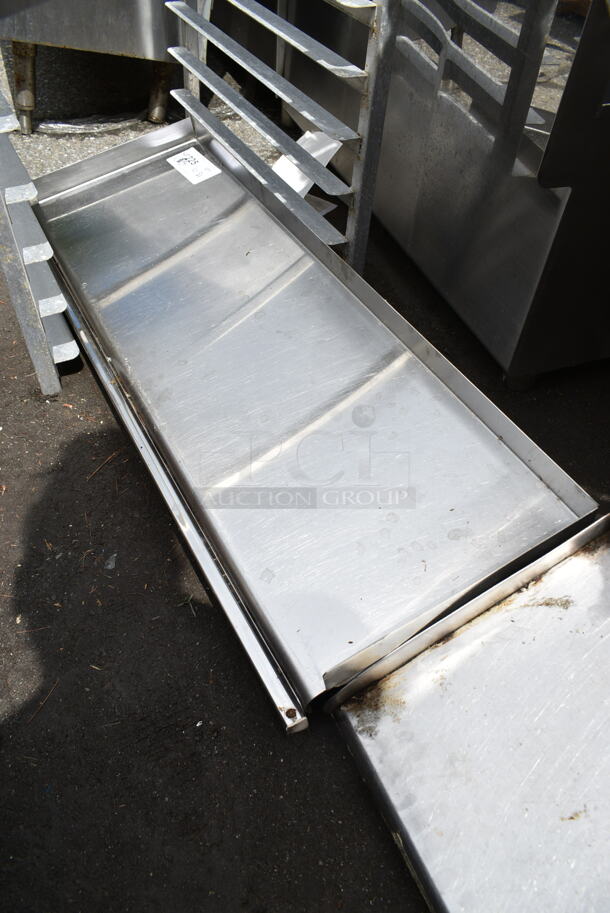 3 Metal Items; Pan Rack and 2 Wall Mount Shelves. 54.5x12x8, 35.5x11.5x8, 18x26x24. 3 Times Your Bid! - Image 3 of 4