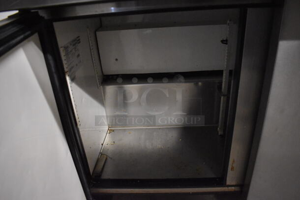 2011 True TSSU-72-18M-B Stainless Steel Commercial Sandwich Salad Prep Table Bain Marie Mega Top on Commercial Casters. 115 Volts, 1 Phase. 72.5x34x46.5. Tested and Working! - Image 6 of 10