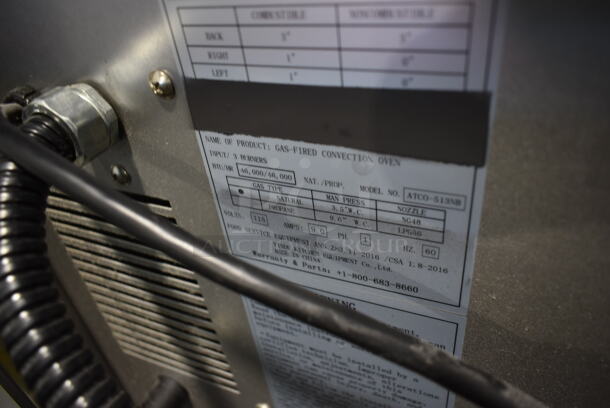 2 Cook Rite ATCO-513NB Stainless Steel Commercial Natural Gas Powered Full Size Convection Ovens w/ View Through Doors, Metal Oven Racks and Thermostatic Controls. 2 Times Your Bid! - Image 8 of 9