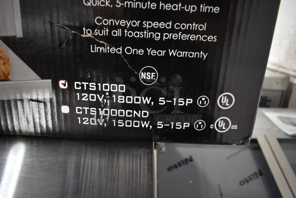 BRAND NEW SCRATCH AND DENT! Waring CTS1000 Stainless Steel Commercial Conveyor Toaster. 120 Volts, 1 Phase. - Image 6 of 6