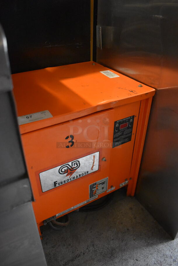 GNB OTC1112-600S1 Ferrocharger Industrial Battery Charger in Orange. 240 V/1 Phase.  - Image 2 of 6