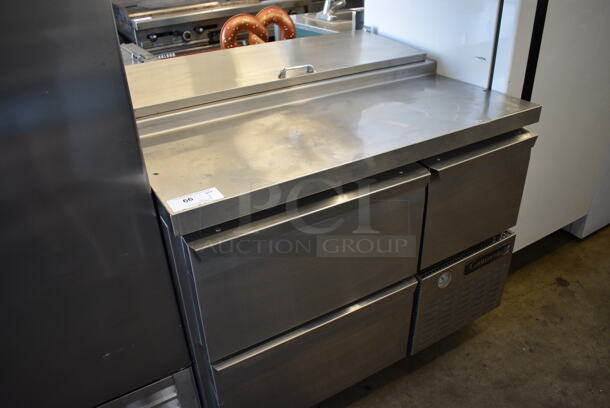 Continental Stainless Steel Commercial Prep Table w/ 3 Drawers on Commercial Casters. 43x35x39. Tested and Powers On But Does Not Get Cold - Image 4 of 7