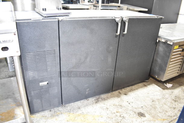 Glastender CP1FB60 Metal Commercial 2 Door Back Bar Cooler. 115 Volts, 1 Phase. Tested and Working! - Image 1 of 5