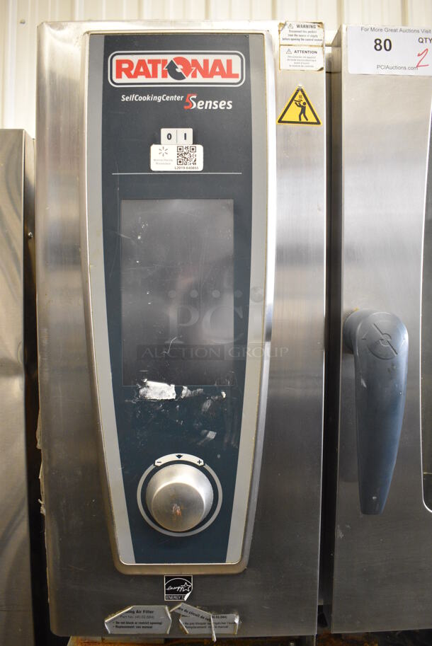 2 Rational Stainless Steel Commercial Combitherm Self Cooking Center Convection Ovens on Commercial Casters. Top Model: SCC WE 62. Bottom Model: SCC WE 102. 480 Volts, 3 Phase. 42x40x72. 2 Times Your Bid! - Image 4 of 9