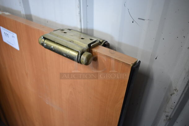 Wood Pattern Swinging Door w/ 2 Hinges. 35x3.5x36 - Image 2 of 4