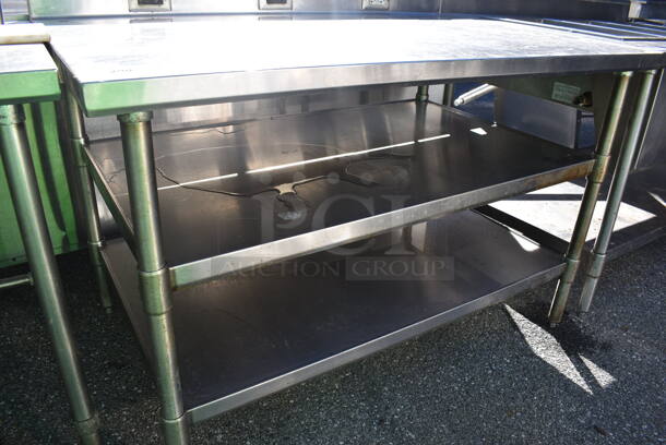 Stainless Steel Commercial Table w. 2 Under Shelves. 54x34x42 - Image 3 of 5