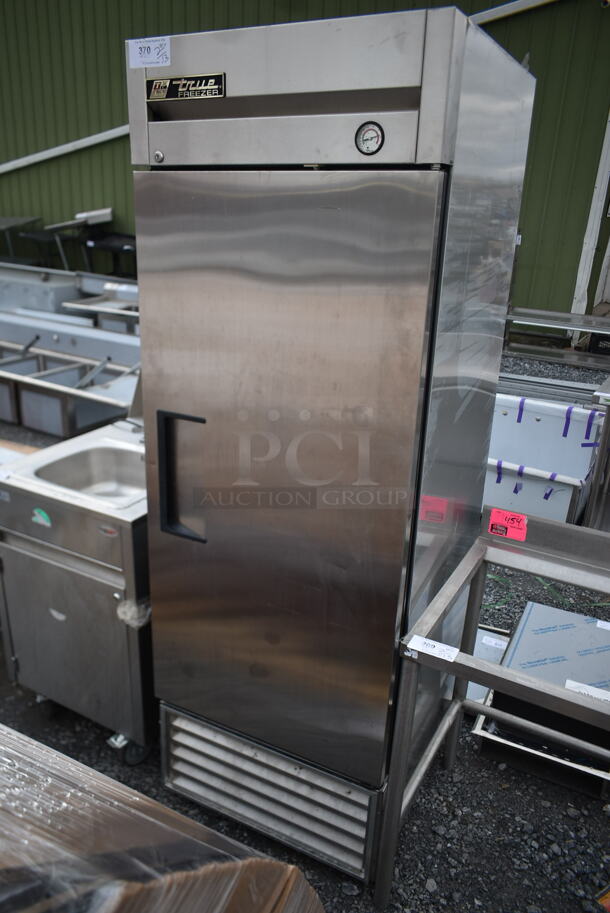 True T-23F Stainless Steel Commercial Single Door Reach In Freezer w/ Poly Coated Racks and Commercial Casters. 115 Volts, 1 Phase.  - Image 1 of 7