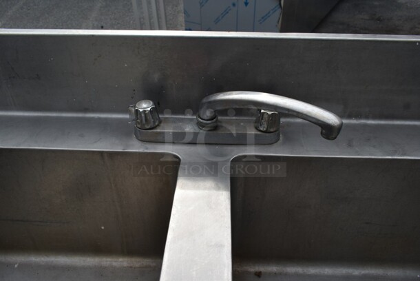Stainless Steel Commercial 2 Bay Sink w/ Faucet and Handles. Bays 24x18x12 - Image 4 of 4