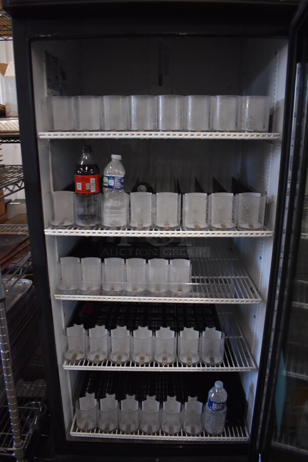 2014 True GDM-26-LD ENERGY STAR Metal Commercial Single Door Reach In Cooler Merchandiser w/ Poly Coated Racks. 115 Volts, 1 Phase. 30x30x79. Tested and Working! - Image 4 of 6