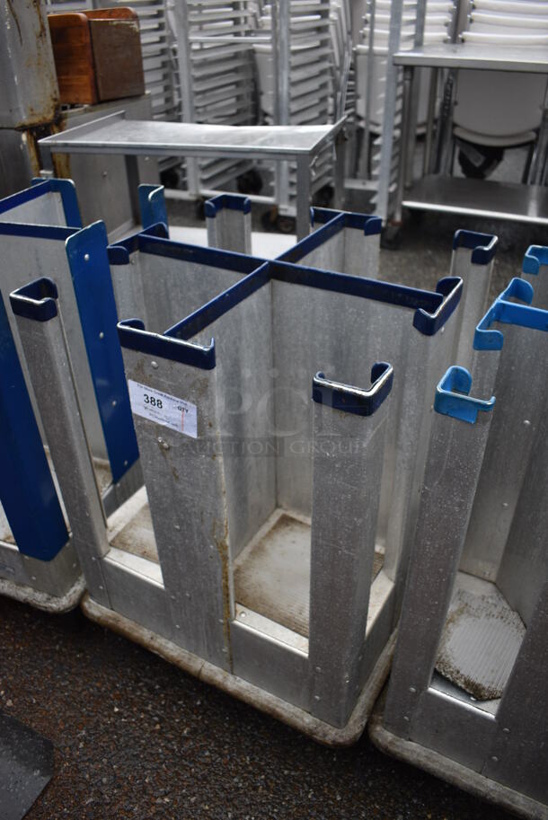 Metal Commercial Dish Cart on Commercial Casters. 21x21x32 - Image 2 of 4
