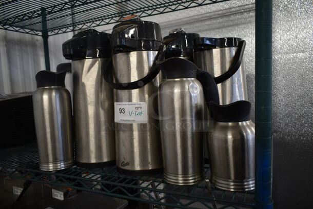 ALL ONE MONEY! Lot of Various Stainless Steel Beverage Holders Including Air Pots and Cream Servers. - Image 3 of 3