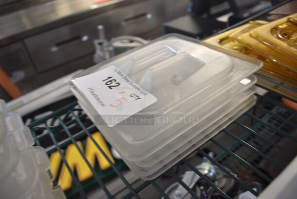ALL ONE MONEY! Lot of 5 Clear Poly 1x6 Size Drop In Bin Lids.  - Image 2 of 3