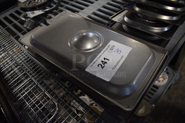 3 Stainless Steel 1/3 Size Drop In Bin Lids. 3 Times Your Bid! - Image 2 of 2