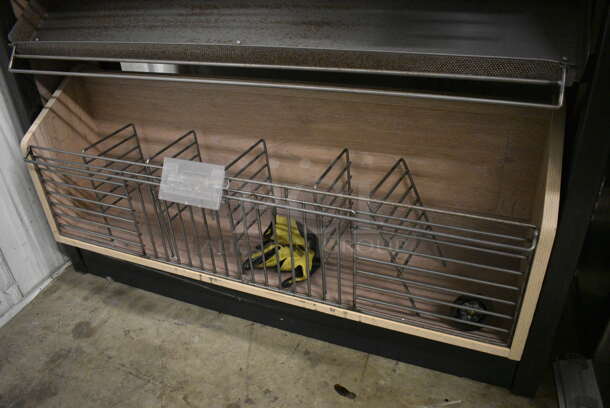 Wood Pattern and Metal Shelving Unit. 43x15x59 - Image 4 of 5